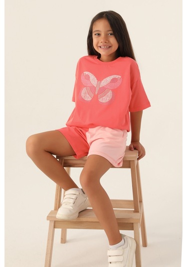 Rolypoly Colour Butterfly Coral Kız Çocuk Şort Takım 5274-42960 Eflatun