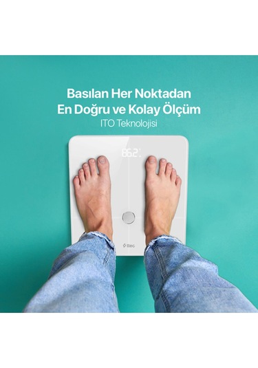 Ttec Sensi Pro Ito Camlı Yağ Ölçer Ve Vücut İzli Hassas Sensörlü Akıllı Tartı / Baskül