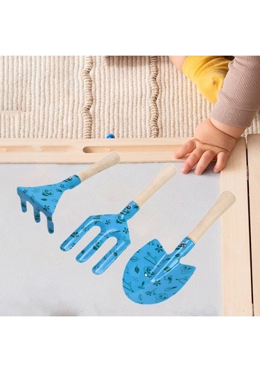 Trendooze Homyl 3x Çocuk Bahçe Aletleri Seti, Kompakt Ve Renkli Desen