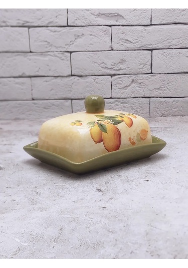 Rosenberg Krem Peynir İçin Kapaklı Seramik Tereyağı Kabı 348734224 Gri