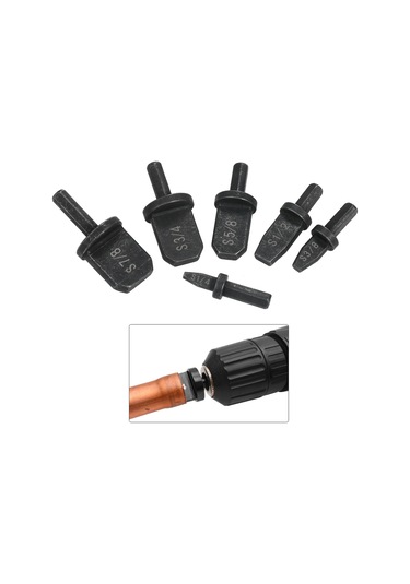 Jeemson 6'lı Elektrik Matkap Uyumlu Bakır Boru Genişletici Seti - Klima Ve Soğutma Sistemleri İçin Genişletme Aracı