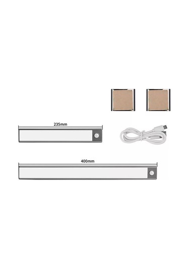 Gajeena 23.5cm Otomatik Sensörlü Dolap Lambası, 37 Led Işıklı, Usb Şarj Edilebilir, Alüminyum Gövde, Geniş Kullanim Alanı Diğer