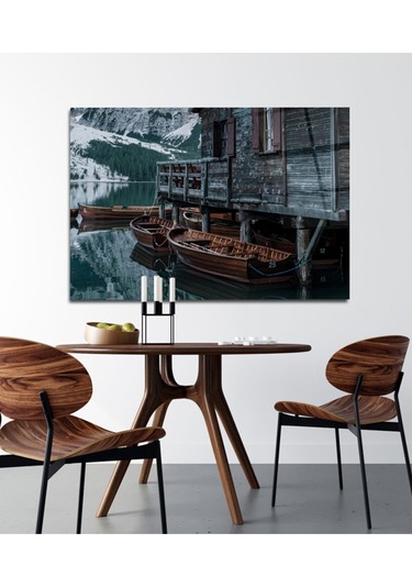 Tekne Ve Göl Cam Tablo