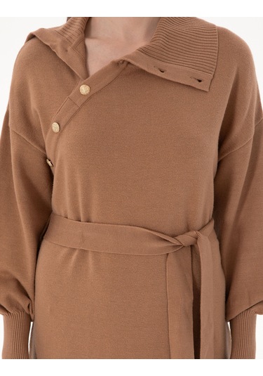 Pierre Cardin Kadın Camel Elbise Triko 50290559-vr015 Camel