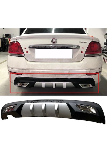 Fiat Linea Difüzör Difizör Gri + Kare Egzoz Görünüm C Tip
