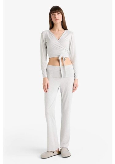 Defacto İspanyol Paça Tayt Pantolon-fall İn Love Loungewear G0007ax25wngr93 Gri