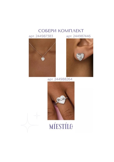 Miestilo 925 Ayar Gümüş Kalp Şeklinde Taşlı Yüzük 244988264 Gümüş