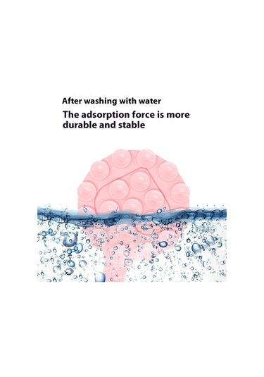 Rk-x18 19 Tane Silikon Vantuz Kalp Şeklinde Çift Taraflı Telefon Tutucu Çıkarılabilir Telefon Montaj Aparatı - Siyah