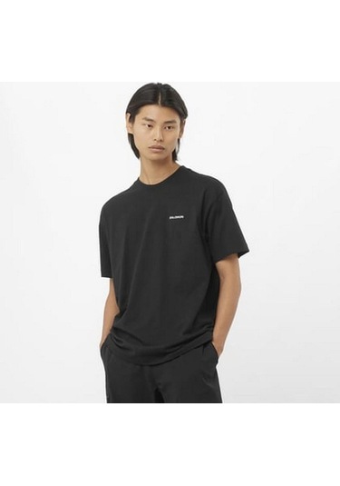 Salomon Logo Rx Tee M Deep Black// Erk T-shırt Lc2527200 Siyah