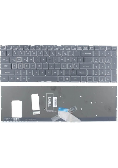Casper Excalibur G750 İle Uyumlu Notebook Klavye - Siyah - Tr - Işıklı