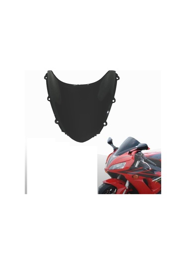 Nayomiglow Motosiklet Ön Camı Honda Cbr1000rr Fireblade / Sc57 2004-2007 İçin Ön Cam Siyah
