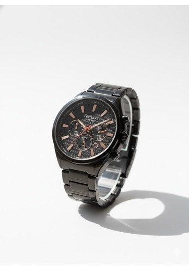 Ferrucci Erkek Kol Saati Siyah Renk, Siyah Kadran - Fcf13679fm.02, 2 Yıl Garantili Siyah