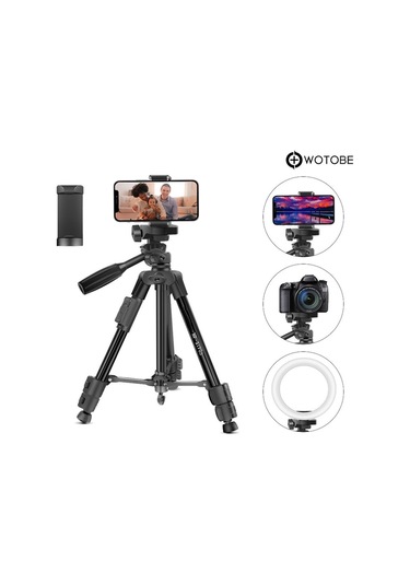 360 Derece Ayarlanabilir Kumandalı 1.25 Metre Profesyonel Kamera Sabitleyici Tripod
