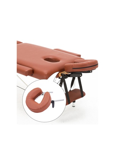 Suntek U Şeklinde Yastıklı Pu Deri Hafif Minderli Masaj Kırmızı Kahverengi