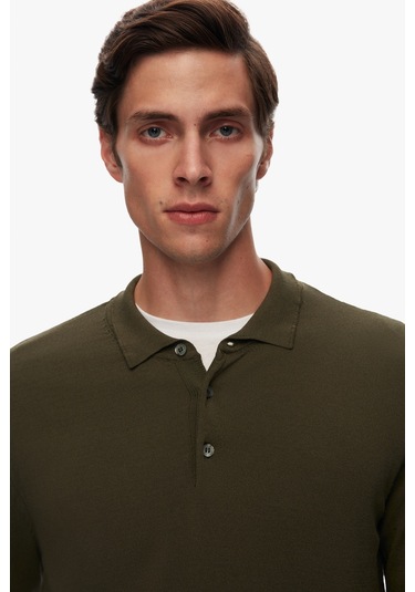 D's Damat Slim Fit Haki Düz Örgü Rayon Örme Kazak 1ef060637903m Haki