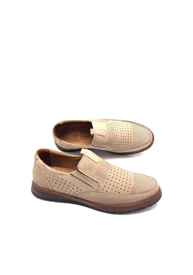 Derilax Hakiki Deri Tam Ortopedik Kum Renk Erkek Ayakkabı Kum Beji