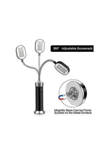 Barbekü Izgara Lambası Manyetik Tabanlı Süper Parlak Led Bar Çok Renkli