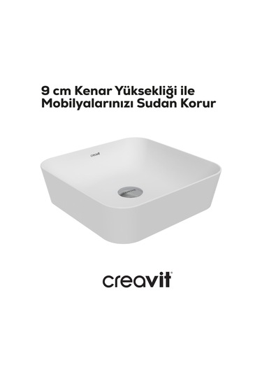 Ultra Kare Çanak Lavabo 40cm Beyaz Ul040-00cb00e-0000