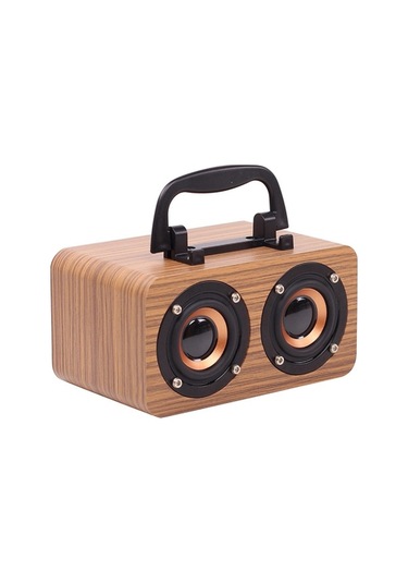 Flybuy Taşınabilir Ahşap Bluetooth Hoparlör - Fm Radyolu, 2x3w, Şarj Edilebilir, Ahşap Gövde, Mini Ses Sistemi