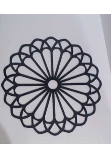 Dekoratif Siyah Yapışkanlı Pleksi Mobilya Dolap Süsü 30x30cm Siyah