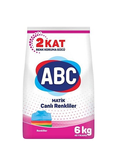 Abc Matik Renkliler için Toz Çamaşır Deterjanı 40 Yıkama 6 KG