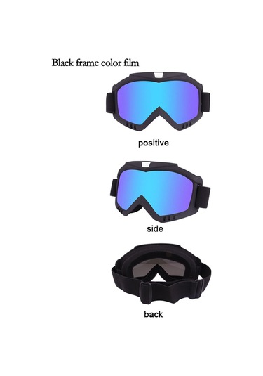 Wezone Kask Uyumlu Offroad Gözlükleri - 368 Model Kırılmaz Pc Lensli 11 Renkli - Toz Ve Rüzgar Koruyucu Moto Spor Gözlüğü Kırmızı Çerçeve Renkli Cam