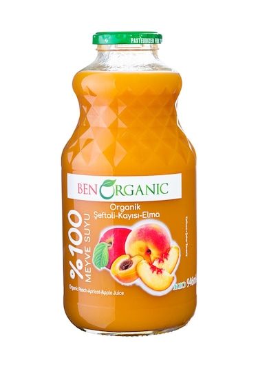 Benorganic Organik Şeftali Kayısı Elma Suyu 946 ML