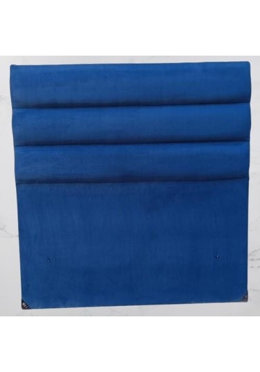 Dk 120'lık Tay Tüyü Mavi Kumaş Yatay Dilimli Model El Yapımı Çift Kişilik Başlık