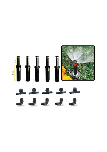 5xHunter Psu-02-15A (4,5Mt) Kısa Gövde(7cm) Sprey Çim Fıskiyesi