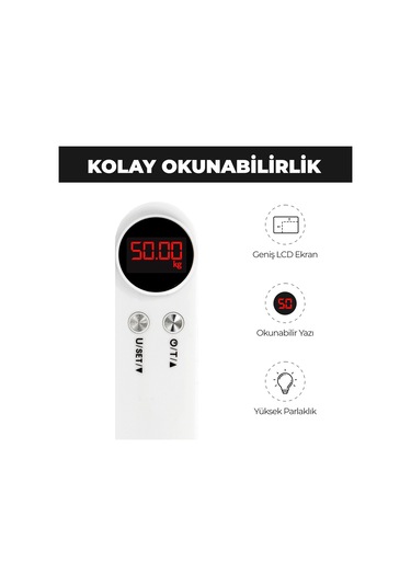 Fabcio Fitbag 50kg Kapasiteli Taşınabilir Dijital Seyahat Tartısı