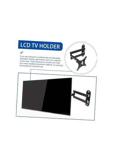 Dashanshop Siyah 14-27 İnç Tv Askısı: 15 Eğim & 150 Dönebilir, 22 Kg Taşıma Kapasiteli Siyah