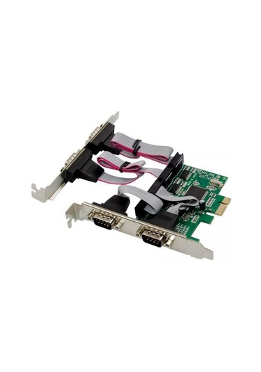 Pci Express 4 Port Com Kart Rs232 Db9 Pcı-e Çoklayıcı Com Kart