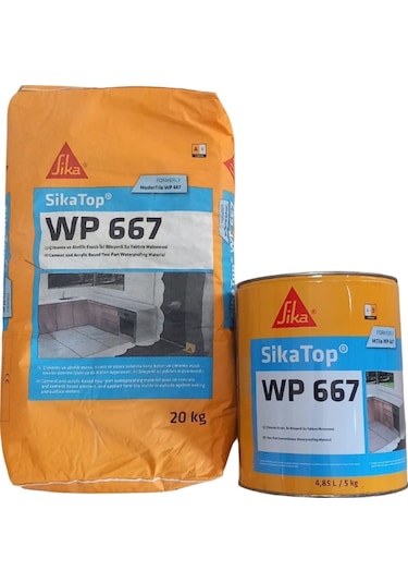 Sikatop Wp 667 Yarı Elastik Su Yalıtım Malzemesi 20+5 25 Kg