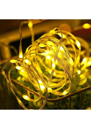 Led Dize Işıklar Pil Usb Powered Açık Bakır Tel Peri Işıklar Yeni Yıl Partisi Ev Düğün Bahçe Dekorasyon Için Noel Çelenk Usb Power 10m Sıcak Beyaz