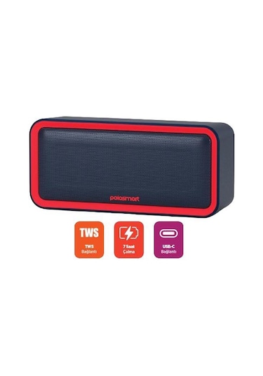 Polosmart Pbs225 Bluetooth Hoparlör Kırmızı
