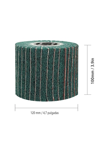 Fosenze Paslanmaz Çelik İçin Yüksek Performanslı Fiber Cila Tekerleği - 180 Yeşil Kum