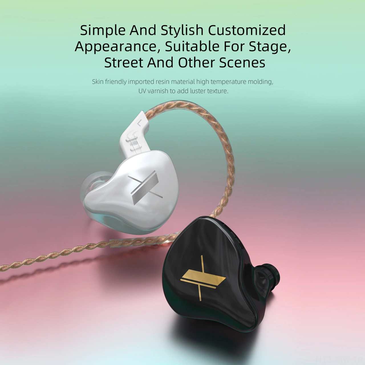 Moveevo Edx Kablolu Kulak İçi Kulaklık, 3.5mm Bağlantı, 10mm 1dd Sürücü, Çabuk Tak & Kullan, Değiştirilebilir Kablolu, Siyah Mikrofonlu Edx