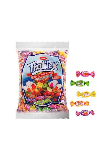 Antat Troflex Karışık Meyveli Dolgulu Yumuşak Şeker 1 KG