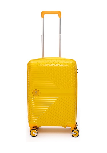 Elatae Exclusive Pro Polipropilen Kabin Boy Kırılmaz Valiz Sarı 5239