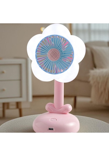 Taşınabilir Çiçek Masa Vantilatörü, Küçük Vantilatör Pembe