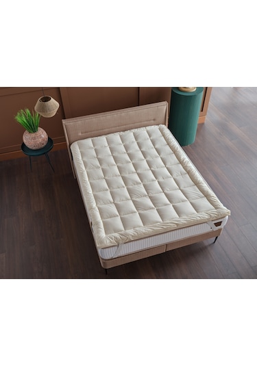 Yün Yatak Pedi 140 X 190 Cm - Beyaz