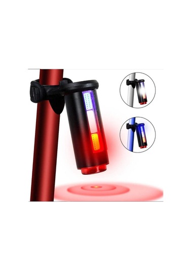 Forte GT Bisiklet USB şarj edilebilir 360 derece LED uyarı Arka ışığı Xbyc 6162 Siyah