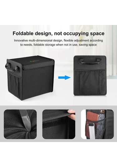 Cbtx Funadd Fa0501 Katlanabilir Araba Bagaj Saklama Kutusu Sızdırmaz Gıda Yalıtımlı Çanta Siyah