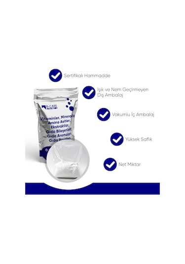 B-care Nutrition Sorbitol Toz 0.5 Kg 500g. Hammadde Katkısız Aromasız