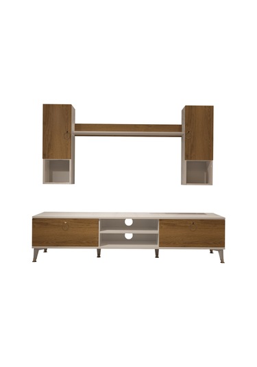 Decoraktiv Eko 5da Mdf Dvd Gold Tv Ünitesi Tv Sehpası Beyaz - Pera