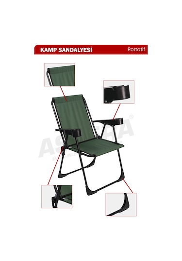 Kamp Sandalyesi Bardaklı Karışık