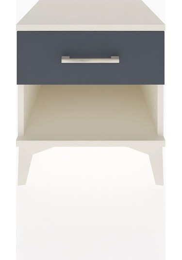 Hyperion Komodin Tek Çekmeceli 44x44x48 Aytaşı-antrasit Aytaşı