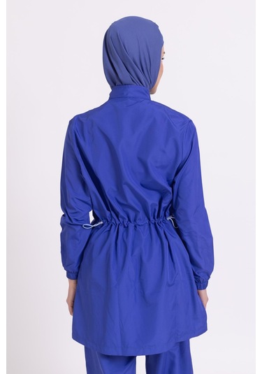 Kadın 23203 Büzgülü Paraşüt Tam Tesettür Mayo Saks Mavi-saks Mavi 34286 - 1 Saks Mavi