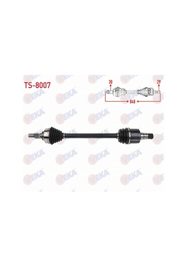 Tesla Model Y Ev 2019- Komple Aks Sol-sağ Arka Uzunluk 848mm Aks Capı 25mm 118816100d