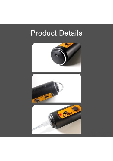 Symbee Şarj Edilebilir Mini Elektrikli Tornavida Seti - 2000mah Pil, Usb Şarj, 7 Uçlu